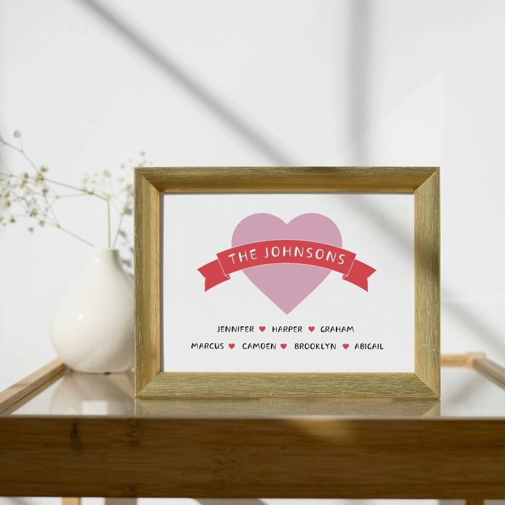 Valentine's Day Custom Family Wall Art